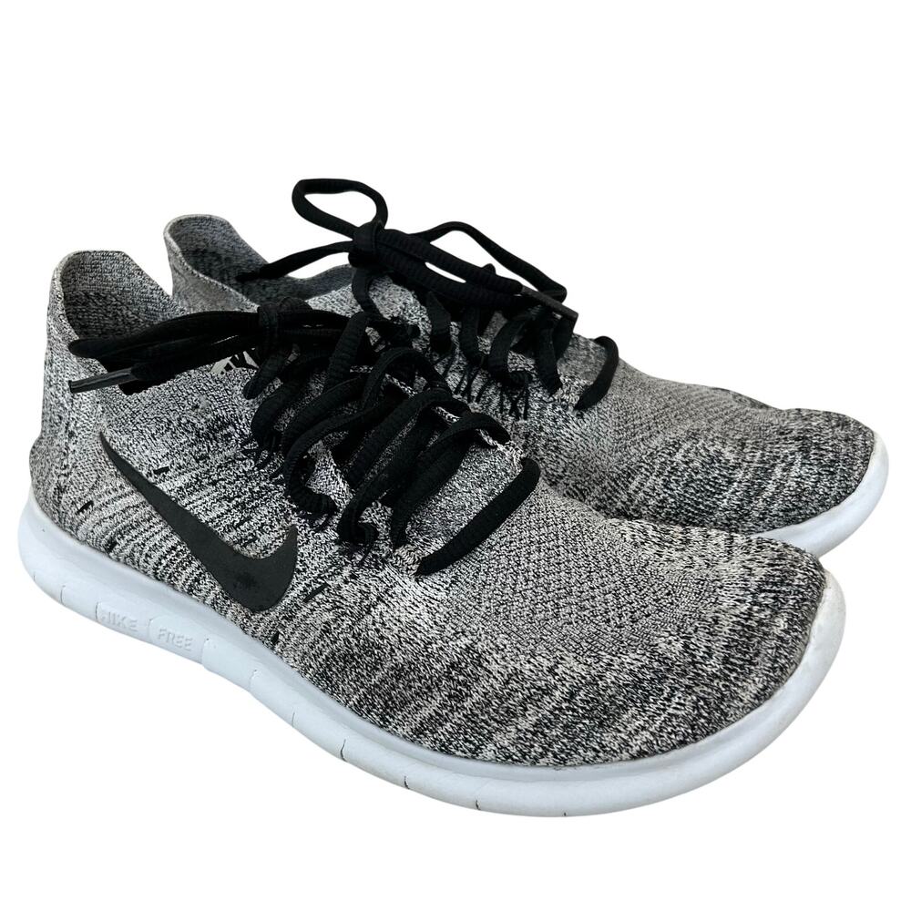 Nike free rn flyknit Running Shoes women’s sneakers gray lightweight mesh 7.5